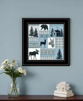 Cabin in the Woods 3 Black Framed Print Wall Art