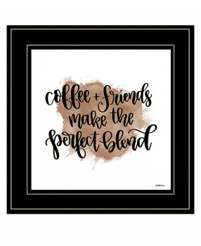 Coffee and Friends 3 Black Framed Print Wall Art