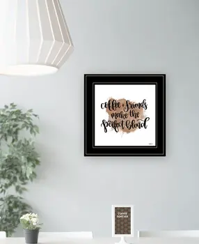 Coffee and Friends 3 Black Framed Print Wall Art