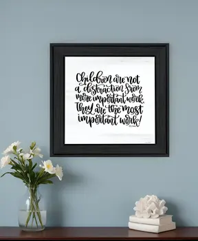 The Most Important Work 3 Black Framed Print Wall Art