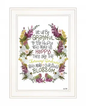 Charming Garden 3 White Framed Print Wall Art