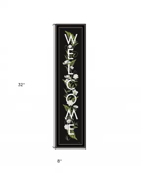 Welcome Sign I 3 Black Framed Print Wall Art