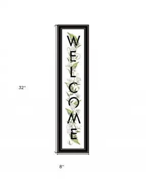 Welcome Sign II 3 Black Framed Print Wall Art