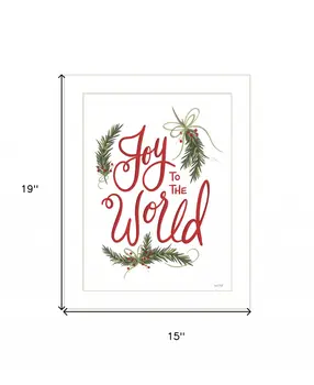Joy to the World 2 White Framed Print Wall Art