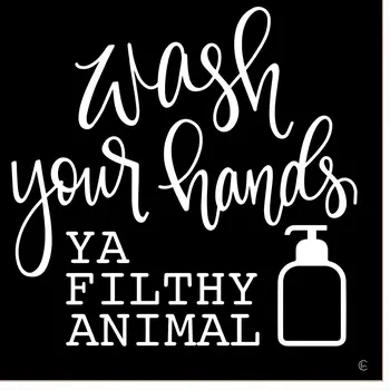 Wash Your Hands 1 White Framed Print Bathroom Wall Art