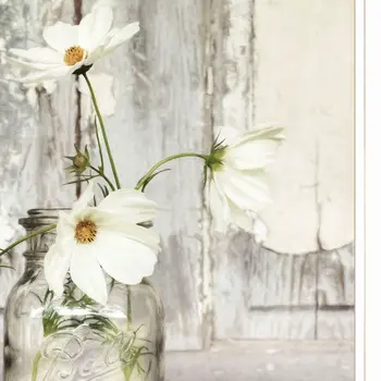 White Blossoms 1 White Framed Print Wall Art