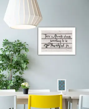 Always Thankful 2 White Framed Print Wall Art
