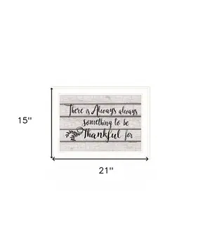 Always Thankful 2 White Framed Print Wall Art