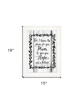 Plans to Give You Hope 1 White Framed Print Wall Art