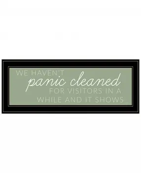 Panic Cleaned 2 Black Framed Print Wall Art