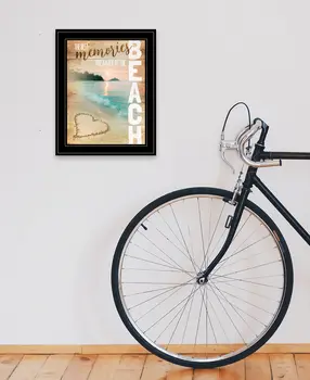 Beach Memories 2 Black Framed Print Wall Art