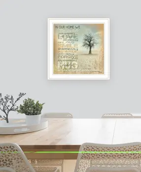 In Our Home 3 White Framed Print Wall Art