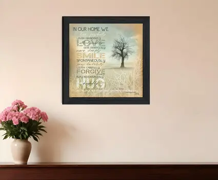 In Our Home 4 Black Framed Print Wall Art