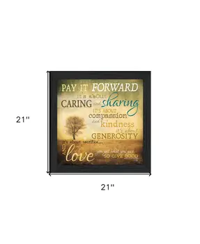 Meaning of Pay it Forward 2 Black Framed Print Wall Art