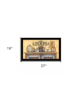 Come Gather at Our Table 1 Black Framed Print Wall Art