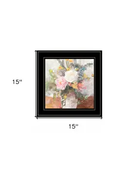 Table Bouquet 2 Black Framed Print Wall Art