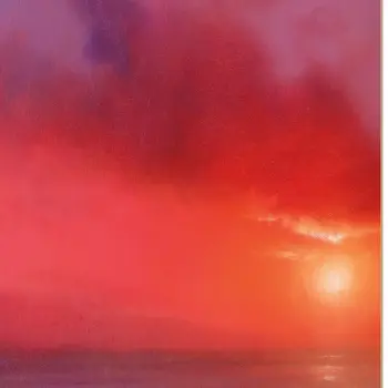 Sunset in Red 1 White Framed Print Wall Art