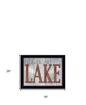 Set Of Two Lake Life is Better 3 Black Framed Print Wall Art