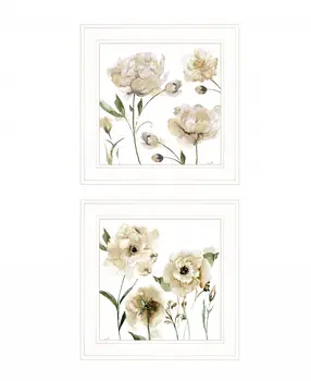Set Of Two Brittany I and Sea II 1 White Framed Print Wall Art