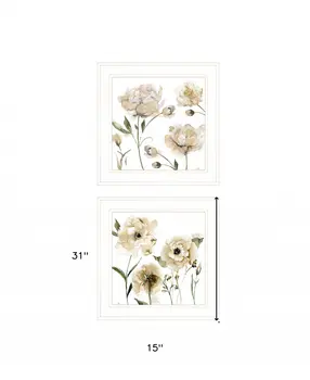 Set Of Two Brittany I and Sea II 1 White Framed Print Wall Art
