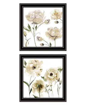 Set Of Two Brittany I and Sea II 2 Black Framed Print Wall Art