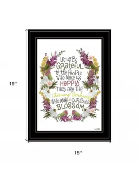 Charming Garden 1 Black Framed Print Wall Art
