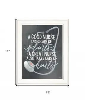 A Nurses Heart 1 White Framed Print Wall Art