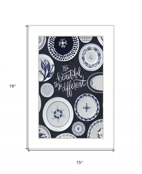 Its Beautiful to Be Different 1 White Framed Print Wall Art