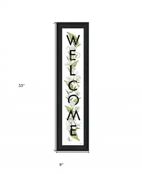 Welcome Sign II 2 Black Framed Print Wall Art