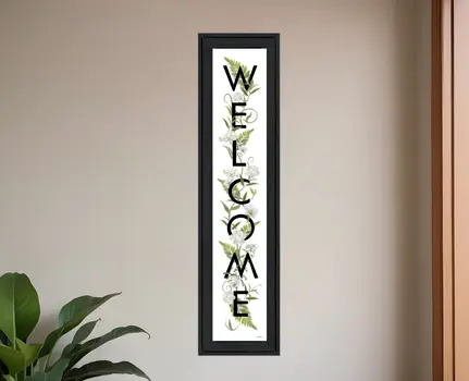 Welcome Sign II 2 Black Framed Print Wall Art