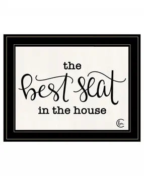The Best Seat in the House 2 Black Framed Print Bathroom Wall Art