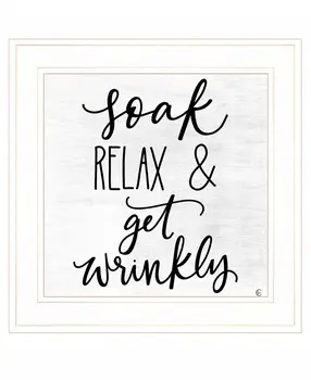 Lets Get Wrinkly 1 White Framed Print Bathroom Wall Art