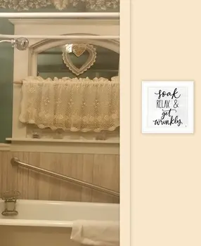 Lets Get Wrinkly 1 White Framed Print Bathroom Wall Art