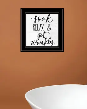 Lets Get Wrinkly 2 Black Framed Print Bathroom Wall Art