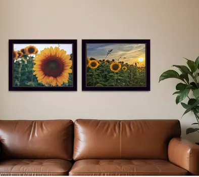 Set Of Two Midwest Living 4 Black Framed Print Wall Art