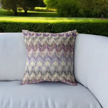 20” Magenta Cream Hatch Indoor Outdoor Throw Pillow