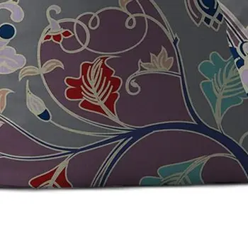 26" Purple Gray Garden Indoor Outdoor Zippered Throw Pillow