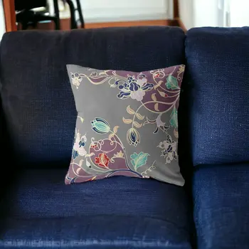20" Orange Red Garden Indoor Outdoor Zippered Throw Pillow