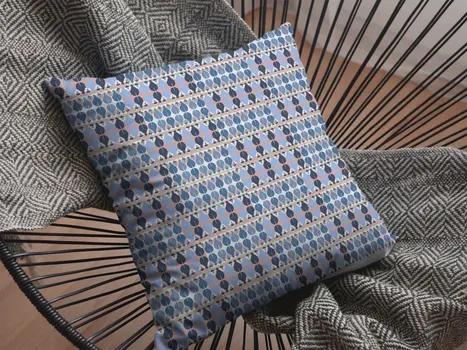 26" Blue Gray Spades Indoor Outdoor Zippered Throw Pillow