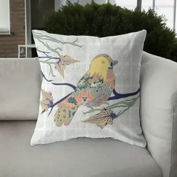 16" Light Green Sparrow Suede Throw Pillow