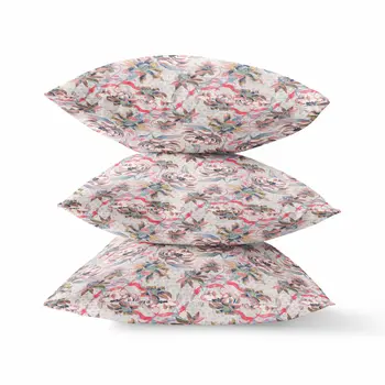20" Lavender Pink Roses Zippered Suede Throw Pillow