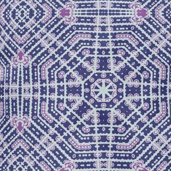 16” Lilac Blue Geostar Zippered Suede Throw Pillow