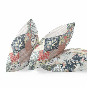 28" Peach Black Floral Indoor Outdoor Throw Pillow
