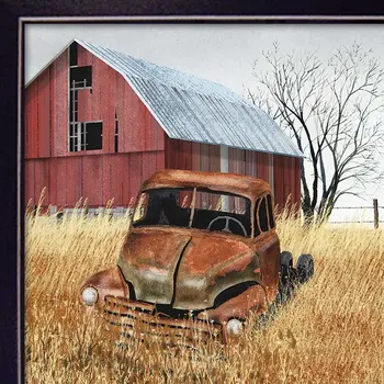 Granddads Old Truck 5 Black Framed Print Wall Art
