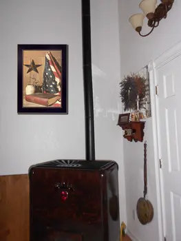 God and Country Black Framed Print Wall Art
