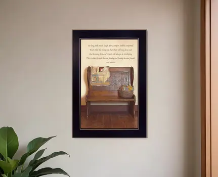 Friends Become Family Black Framed Print Wall Art