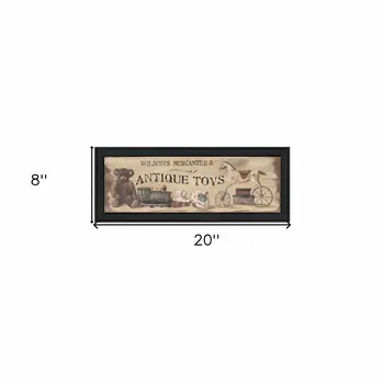 Antique Toys Black Framed Print Wall Art