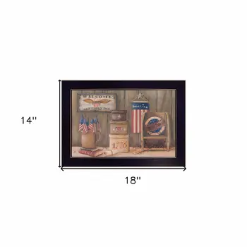 Sweet Land of Liberty 1 Black Framed Print Wall Art