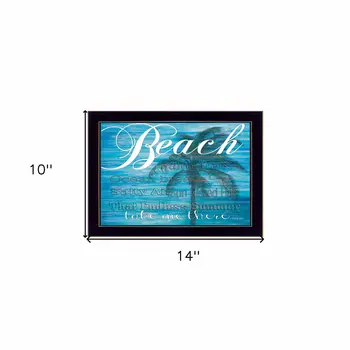 Take Me There 1 Black Framed Print Wall Art