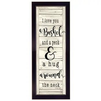 Hug Around the Neck Black Framed Print Wall Art